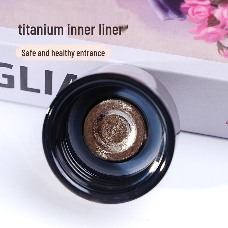 > Sleek Mini Titanium Antibacterial Double-Layer Thermos Cup - Portable, High-Value, Pocket-Sized.