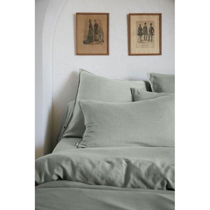 Pillowcase "Lysandre" All Sizes "Lyocell" The Butterfly Effect - Lysandre Lichen - Pillowcase 63 X 63 Cm