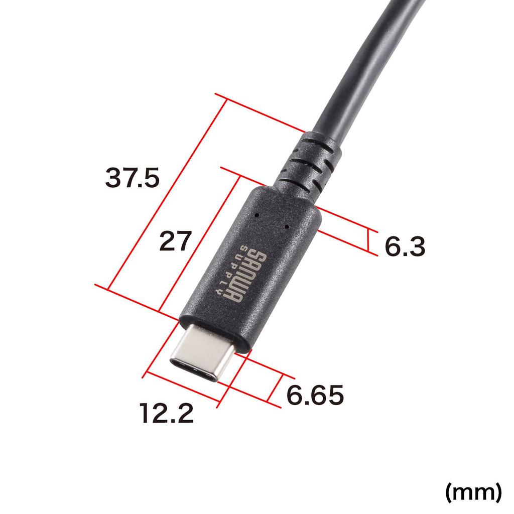 SANWA SUPPLY USB 40Gbps (USB 4 Gen 3) Type-C Cable KU-40GCCPE10