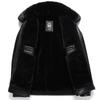 Leather Jacket Men's Fleece Thickened Leather Jacket Business Casual Fur Integrated Dad Jacket Jacket Winter