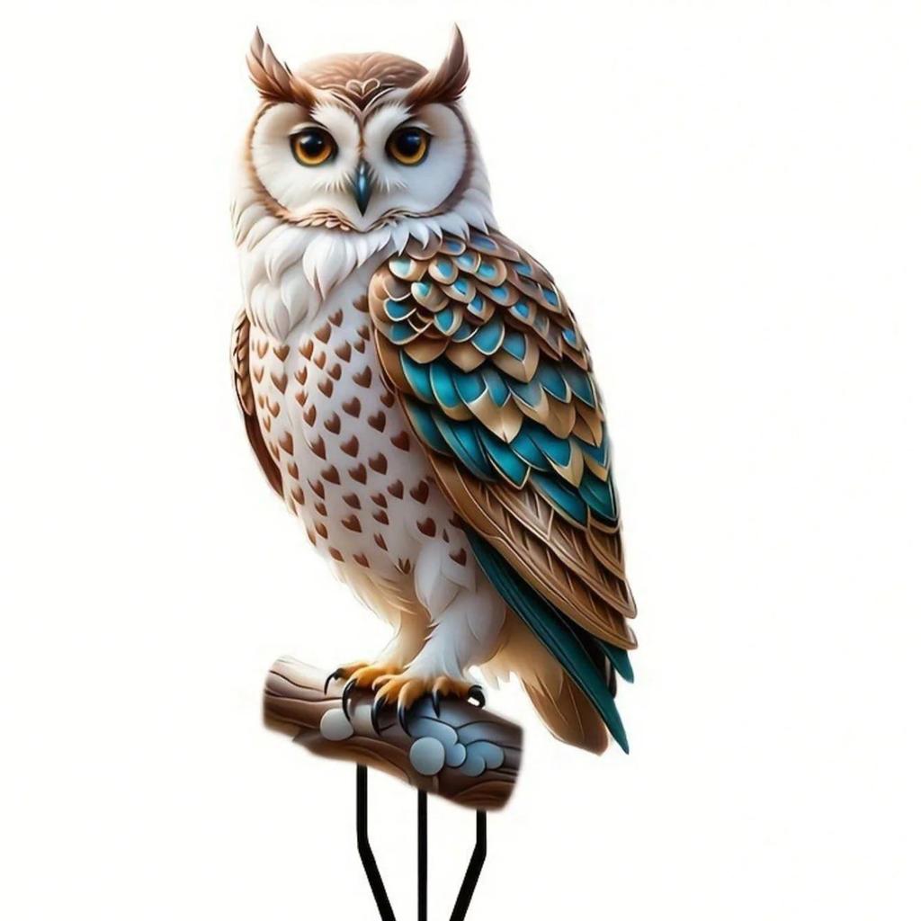 1pcs Falcon and Owl Garden Stakes - Realistic Outdoor Decoration, Suitable for Courtyard Decoration and Farm Decoration