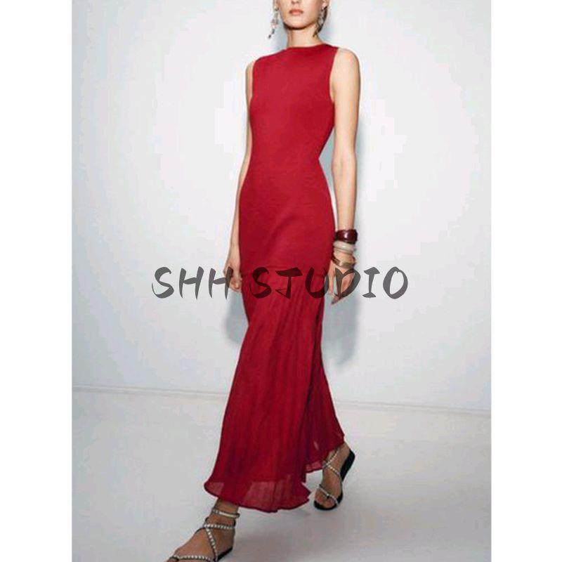 Fall New Arrival Women's Knitting Patchwork Sleeveless Vest Dress 4192034 4192153 4192154