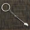 Silver Color Pendant Jewelry Gift Ornaments Trinkets Key Ring Spoon Keychain Metal Key Chain