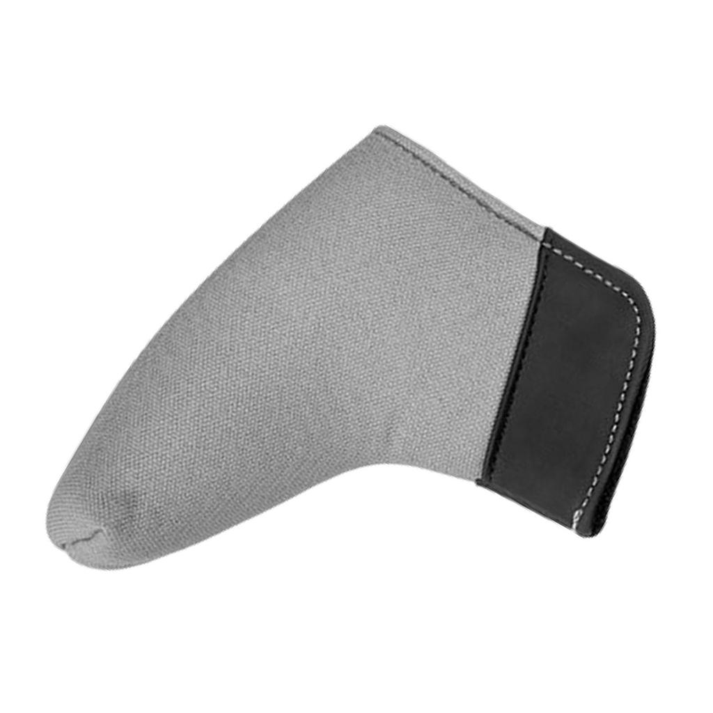 Stylish Mallet Putter Club Cover PU Leather Golf Head Cover Magnetic Velvet Lined Protection for Golf Club Gear