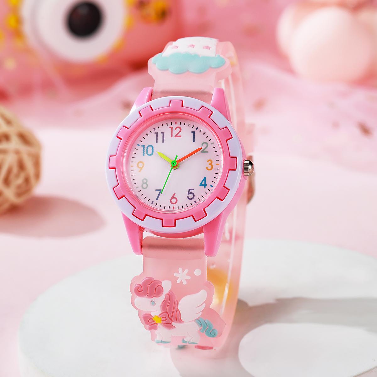 

Cute cartoon fairy tale Pegasus quartz watch for Halloween Christmas gift слоновая кость