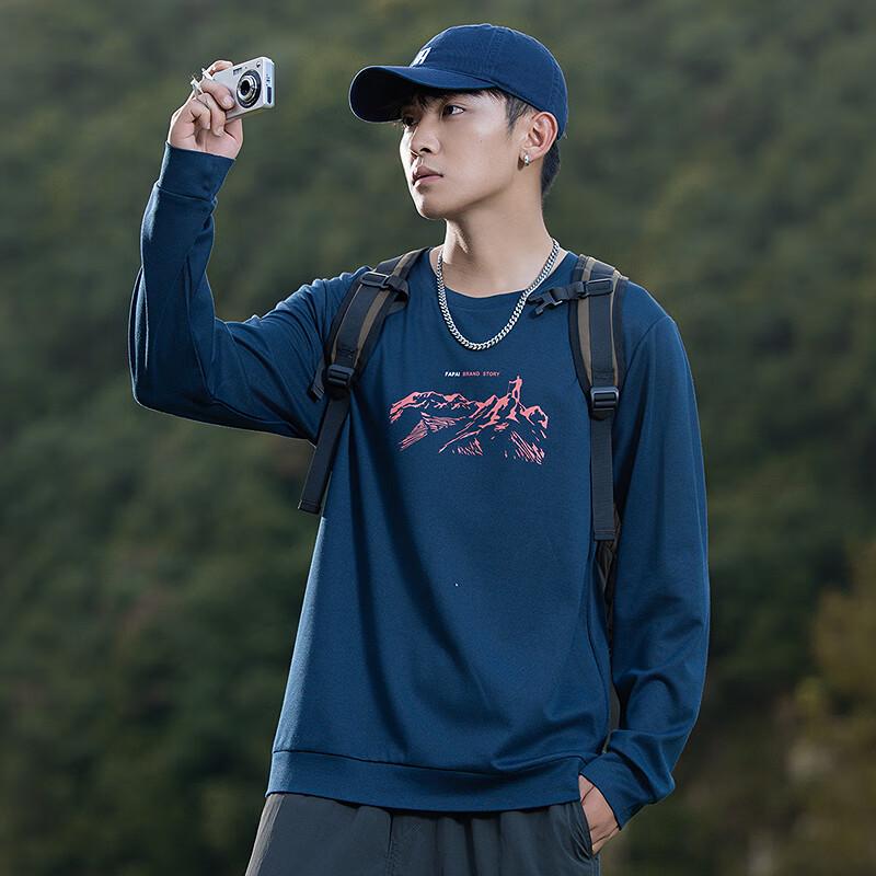 

FAPAI Men s Double-Sided Round Neck Sweatshirt L 50