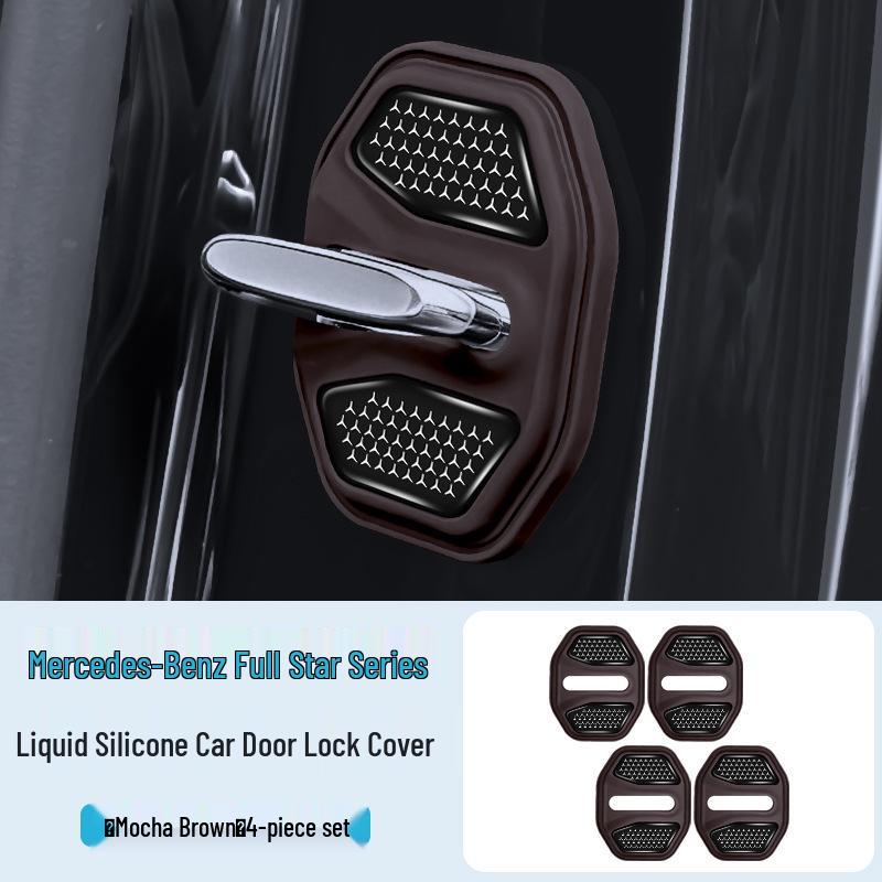 Universal Car Door Lock Shock Absorption Protective Cover for Mercedes-Benz, BMW, Haval, Hongqi, Maserati, Maybach, Jeep