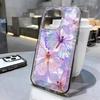 Colorful Purple Butterfly Phone Case For IPhone 17 Air 16 15 14 Plus 13 12 11 Pro Max Shockproof Transparent Bumper Back Cover