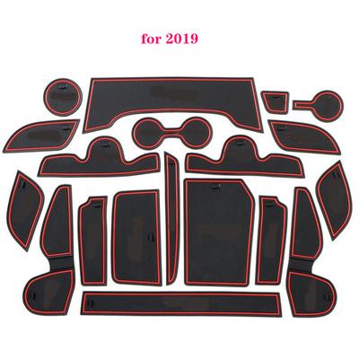Para hyundai tucson 2015 2016 2017 2018 porta do carro slot antiderrapante copo almofada porta sulco tapetes interior estilo do carro