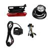 Electric Bike Light Set LED Headlight Tail Light with Handlebar Control Switch for Electric Bicycle Accessories