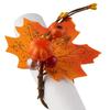 6Pcs Fall Themed Fall Napkin Ring Yellow Maple Pumpkin Napkin Ring  Table Decoration