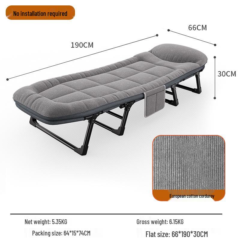 Folding Recliner Camping Bed for Naps and Office