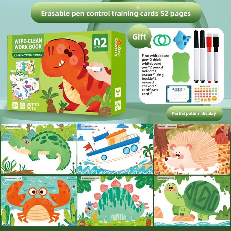 Kids Focus Maze Training Cards With Erasable Surface For Early Education Development