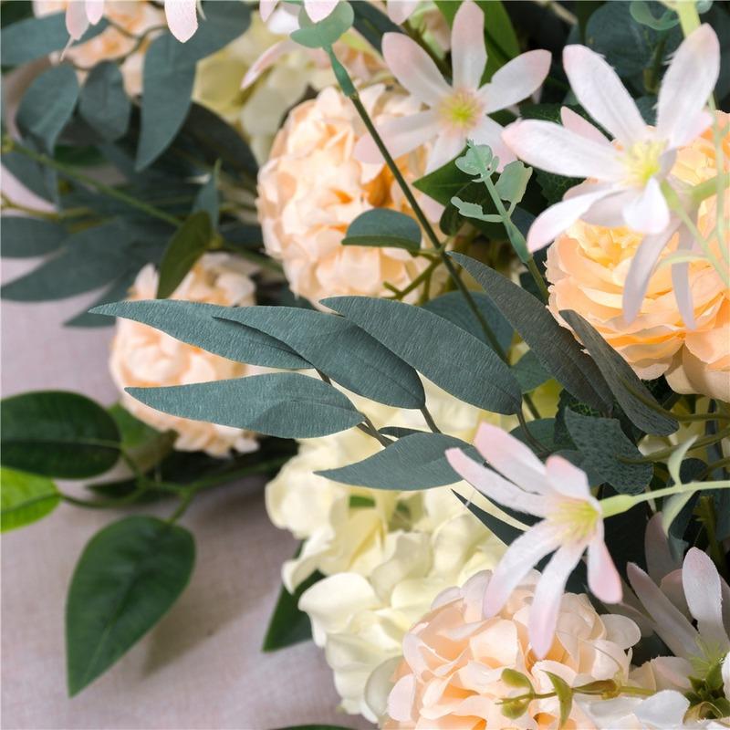 100CM Romantic Wedding Flower Wall Arrangement Artificial Road Lead Flowers for Wedding Party Arch Flowers Garland Backdrop Home Party Decoration