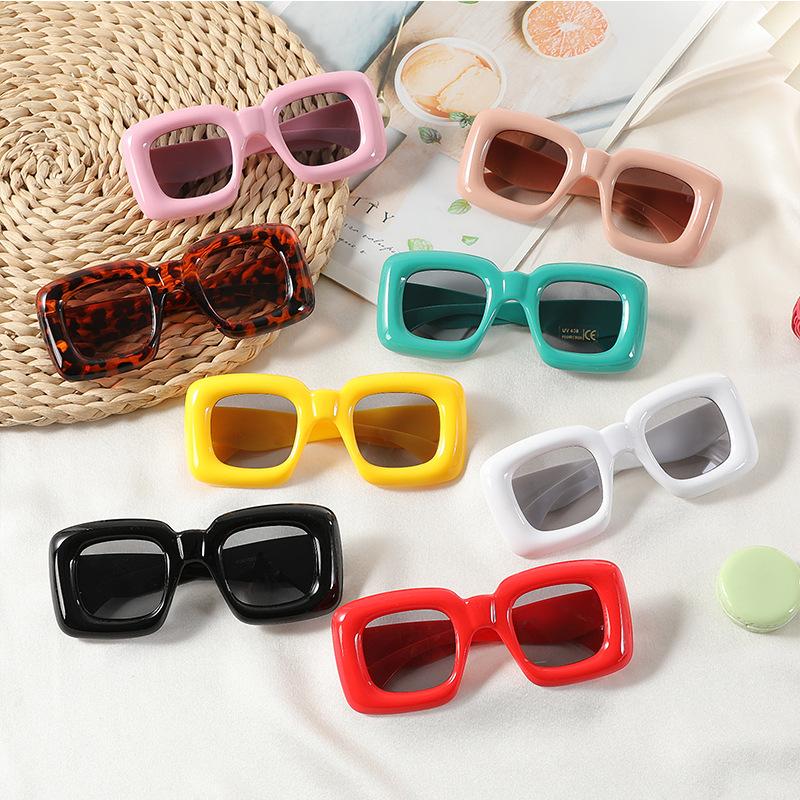 3-12 s New Square Sunglasses for Boys Girls Y2K Retro Design Shades Candy Color Goggle Sun Glasses Kids Children Eyewear