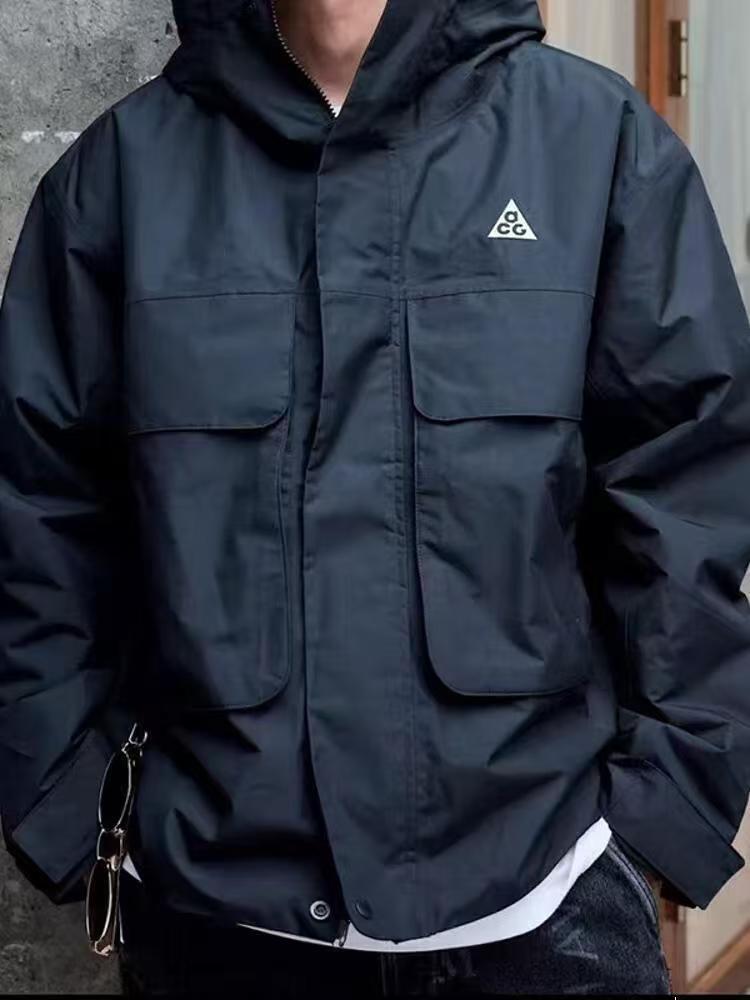 

Вітронепроникна водовідштовхувальна бавовняна куртка ACG для активного відпочинку Осінь/Зима 2025 з дизайном з кількома кишенями L