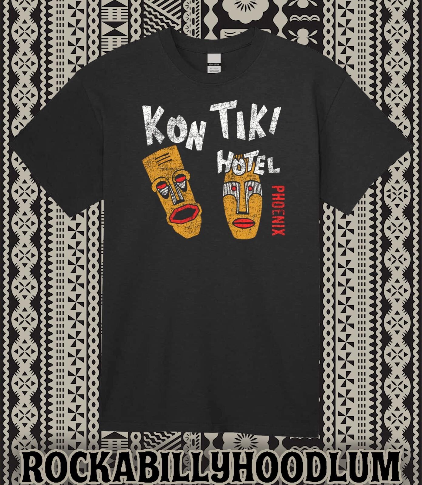 Retro Tiki Art Tee T Shirt Cotton Mug Bar Restaurant Kon Tiki Hotel Phoenix AZ S