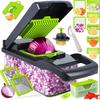 16-in-1 Professional Kitchen Slicer with Cleaver Blade, Multi-Function Food Chopper for Potatoes, Tomatoes, and Vegetables