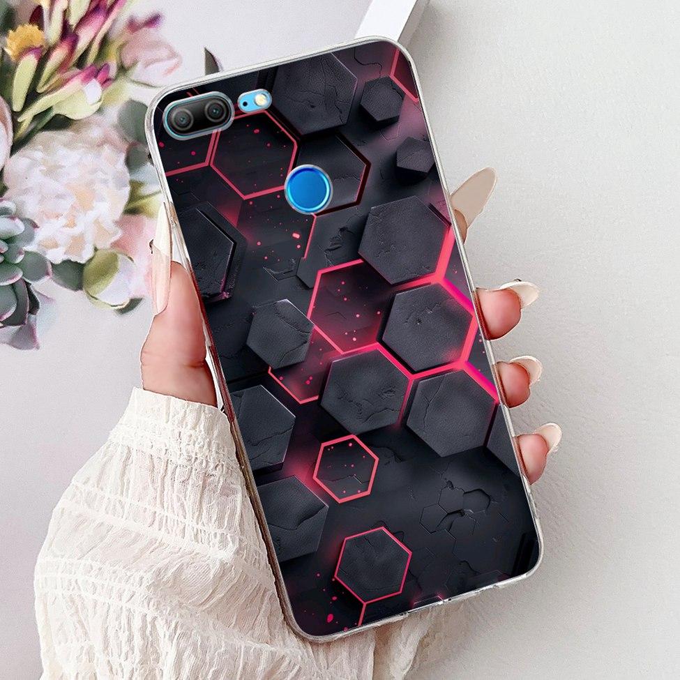 Clear For Honor 9 Lite Case Cute Cat Luxury Fashion Flowers Cool Boys Soft Bumper Cover For Honor 9Lite LLD-L21 Phone Case 5.65"