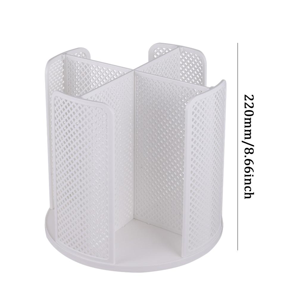 360° Rotatable Storage Rack Cup Dispenser 4 Compartment Cups and Lids Holder Detachable Desktop Multifunctional Dispenser