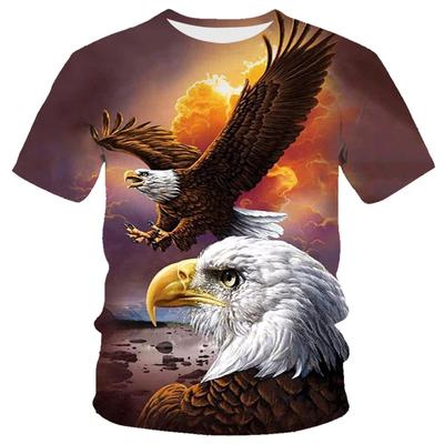 Moda Estate Aquila e Fiamma Phoenix Animal 3d Stampato T Shirt per uomo T Shirt O'Collo Manica corta T-shirt oversize Top Hot