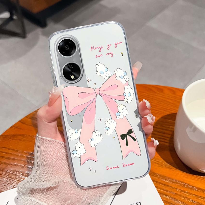 For Oppo A1 A11 A12 A15 A17K Luxury Transparent Lens Protection Cases Mysterious Whale Pattern Shockproof Protective Back Cover Shell For Oppo Housing