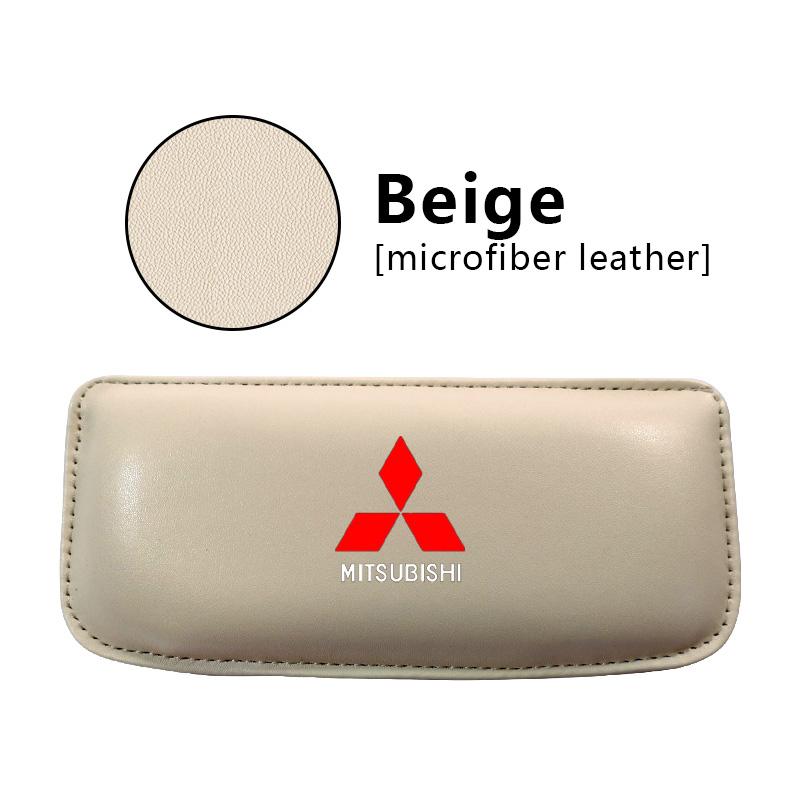 

Leather Knee Pad Car Interior Pillow Comfortable Elastic Cushion For Mitsubishi ASX Lancer Pajero Outlander L200 EVO Lancer EX білий