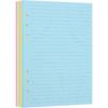 100gsm Colored Lined A5 6-Hole Refills 50 Sheets 100 Pages – Ruled Planner Erts for 6-Ring Binders, Thick Fountain Pen Friendly, No Bleed