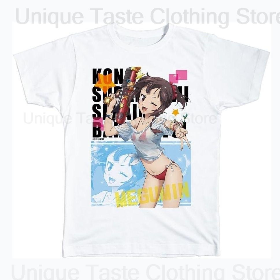 

Gods Blessing On This Wonderful World T Shirt Megumin Cartoon Fashion Short Sleeve Tee Top Unisex Women Loose Summer Cotton Tshirt 4XL