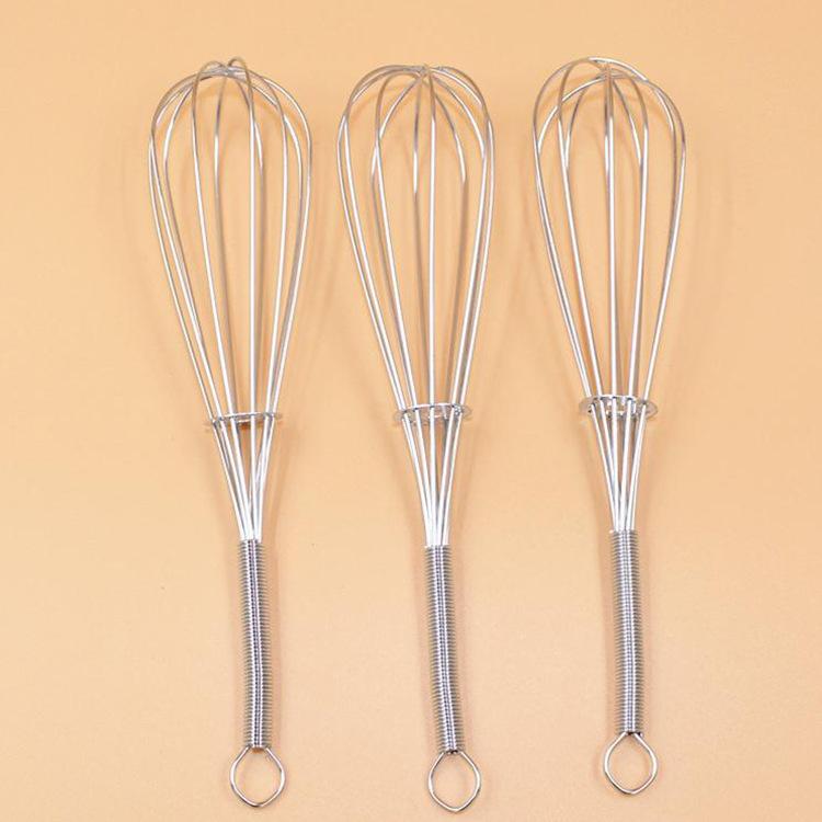 Kitchen Gadgets Hand Spring Handle Whisk 5-wire Egg Whisk Stainless Steel 5-wire Whisk