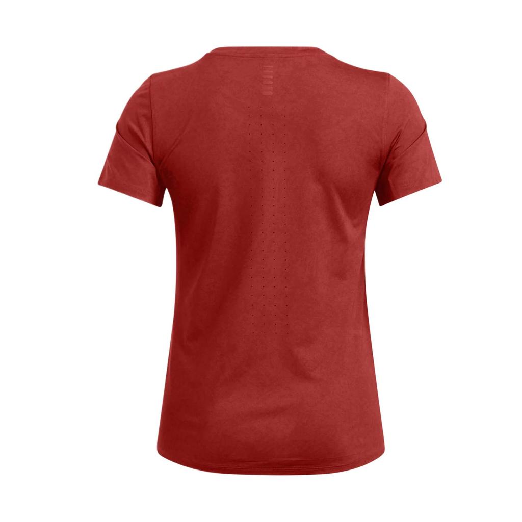Under Armour Launch Solid Round Neck Short Sleeve Regular T-Shirt Women T-Shirts Terracotta-Red 1383365-840