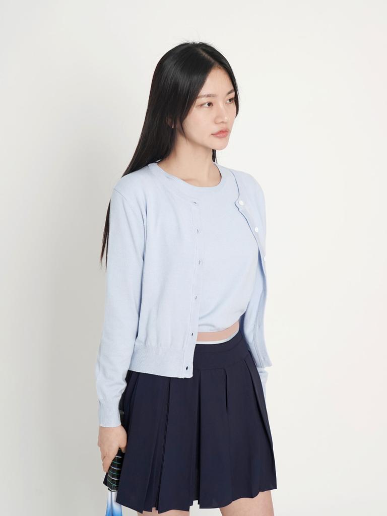 NITINA Basic Round Cardigan Bl