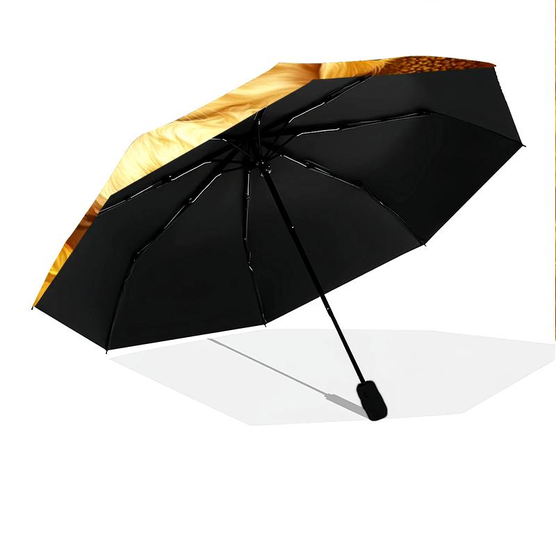 1 PC Automatic Folding Umbrella - Cartoon Pattern, Portable & Foldable Design with 8 Ribs, Christmas Birthday Gifts