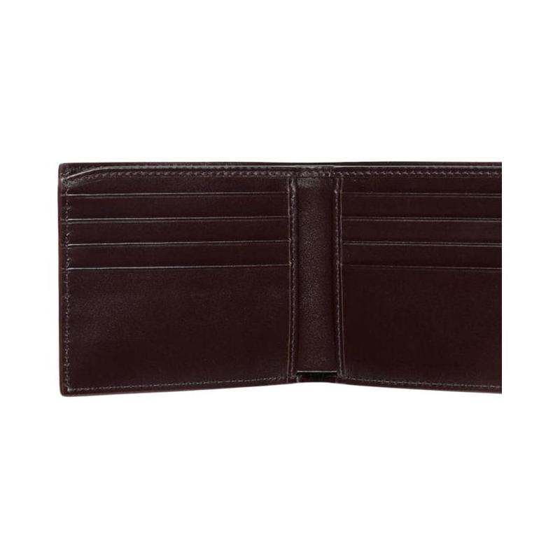 Gucci GG Supreme ceramic texture GG logo contrasting design leather wallet men's dark blue