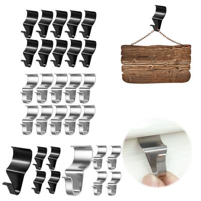Vinyl Siding Hooks No-Hole Needed S-Shaped Clothes Rack Stainless Steel Metal Coat Hangers for Outdoor Decor Hanging
