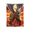 Anime One Punch Man Fleece Throw Blanket Saitama Cartoon Blankets for Home Office Lightweight Bedding Throws,