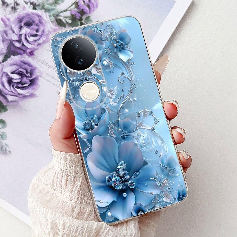 For Vivo S20 Elegant Floral Butterfly Phone Case For Vivo S20 V2429A Soft Silicone TPU Cases
