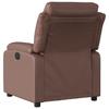 Electric Recliner Chair Brown Faux Leather