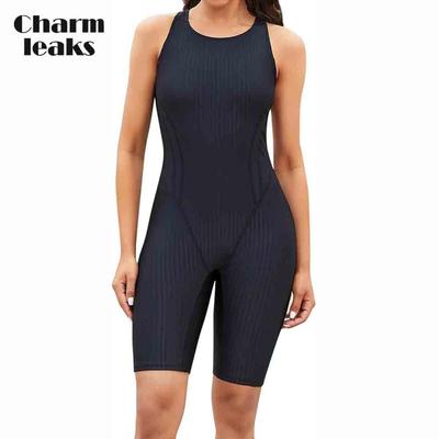 Damen-Badeanzug mit Boyleg-Motiv, Racerback, sportlicher Badeanzug