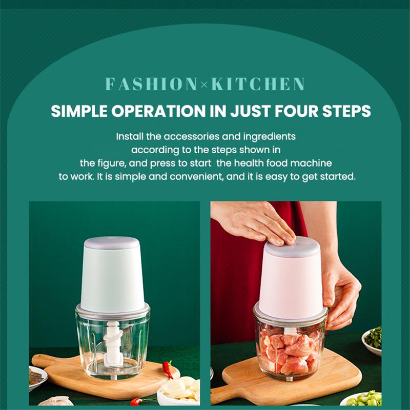 Elektrický sekáček na potraviny 300ml Drtič česneku Mlýnek na maso Mini lis na česnek Drtič na zeleninu Drtič