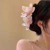 Large Orchid Flower Hair Claw Women Wedding Hair Clip Crab  Girls Ponytail Shark Clip Headwear Hair Accessories