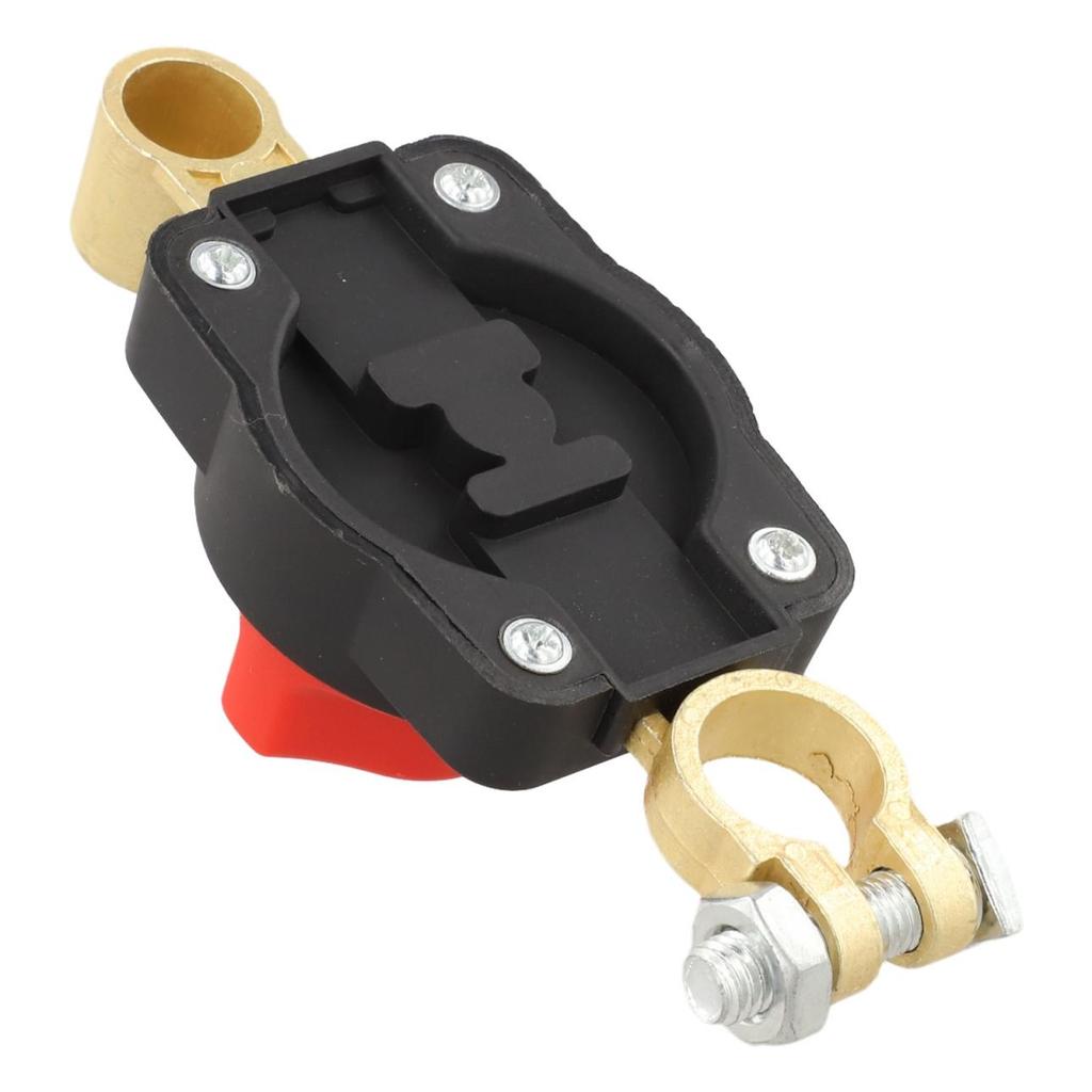 12-48V Heavy-Duty ON/OFF Top Post Marine Battery Disconnect Switch Zinc Alloy