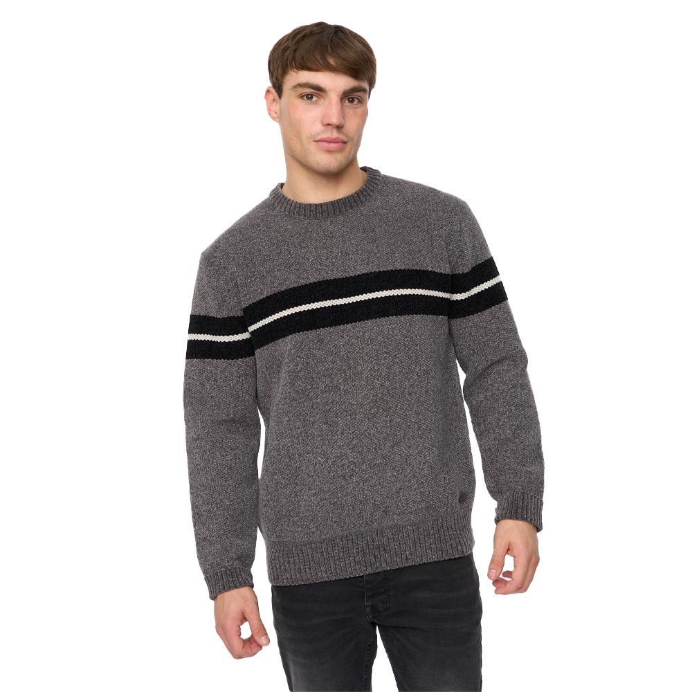 Crosshatch Mens Roundall Chenille Knitted Jumper