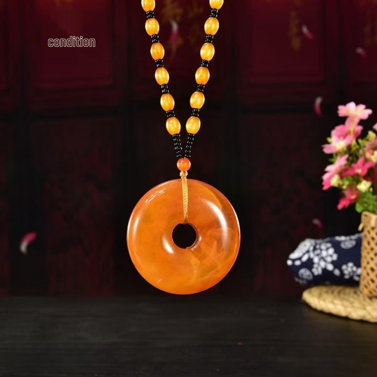 

Unisex Orange Faux Honeycomb Safety Buckle - Stylish & Versatile Gift