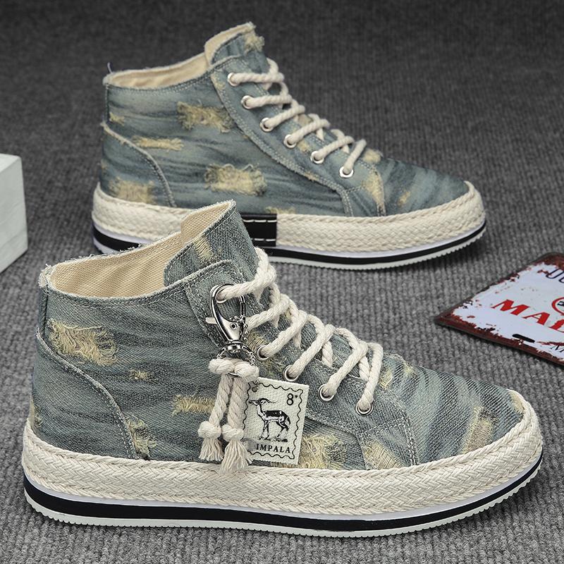 Men s Lightweight High-Top Canvas Sneakers Outdoor Casual Sports Shoes for Men 42