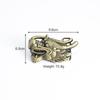 Zinc Alloy Men's Chinese Dragon Belt Buckle – Trendy Smooth Snap Design