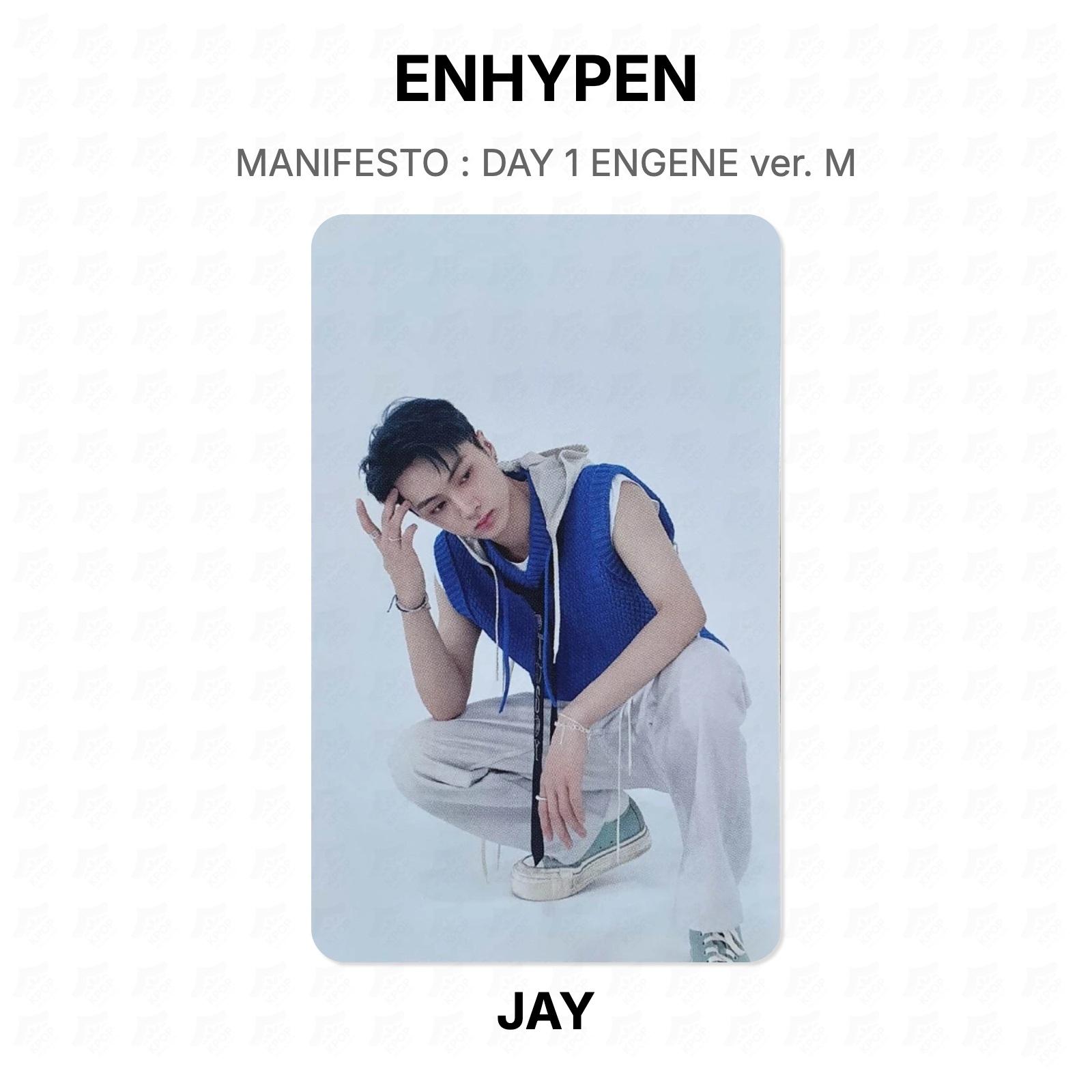 ENHYPEN MANIFESTO : DAY 1 ENGENE ver. M Official Photocard JAY 02