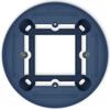 Single round surface-mounted box icon and mini, navy blue, 64PUO-1