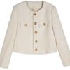 High-End Coco Style Round Neck Tweed Jacket for Women