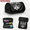 1pc Large Capacity Black Cat Pencil Case Suitable for Schools, Offices & Travel - Double Layer Flip Cover with Zipper Closure, Cute Kitten Design for